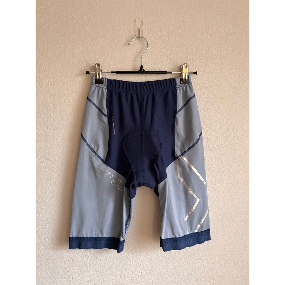 2XU Men's Compression Tri Shorts in Indigo/Cloudy Blue Size LARGE *READ*